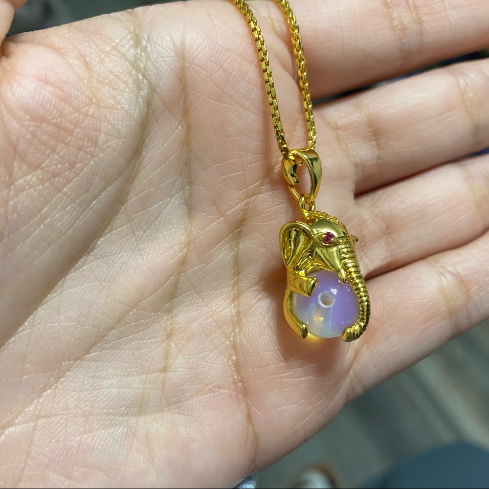 Gold Filled Elephant Necklace